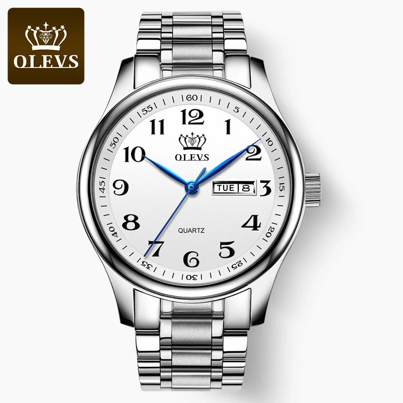 OLEVS New Watches Men Luxury Brand Fashion Men Watches Stainless Steel Waterproof Quartz Men Watch Relogio Masculino 5567