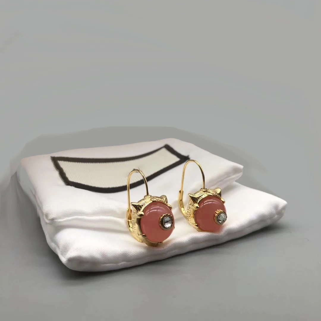 

Классические эмалированные серьги в стиле хип-хоп с тигром, роскошные известные бренды S925 Стерлинговое Серебро 1:1, искусственные праздничн...