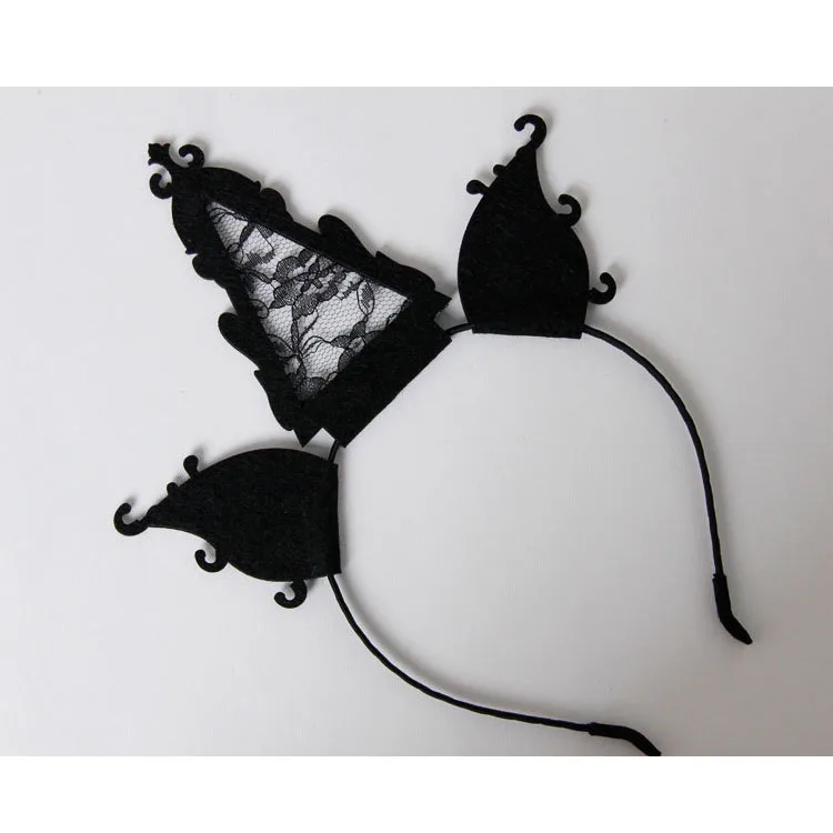 Обруч для волос женский кружевной с единорогом короной украшения на голову |