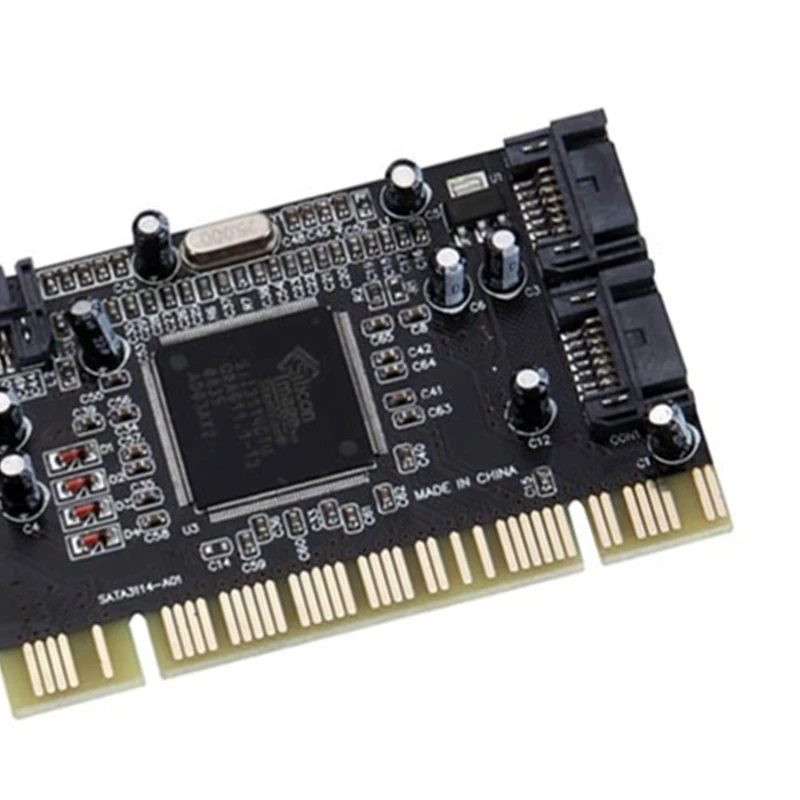 

New PCI to 4 Ports SATA Serial ATA RAID Sil3114 3114 Converter Controller I/O Card EM88