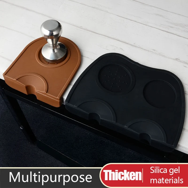 

Coffee powder pad anti-slip corner filler Mat home bar silicone coffee machine handle pad kitchen tool coffee accessories SALE