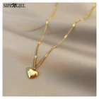 SIPENGEL модное женское ожерелье из нержавеющей стали с сердечком, колье для женщин, мужчин, вечерние ювелирные изделия, трендовые, 2022