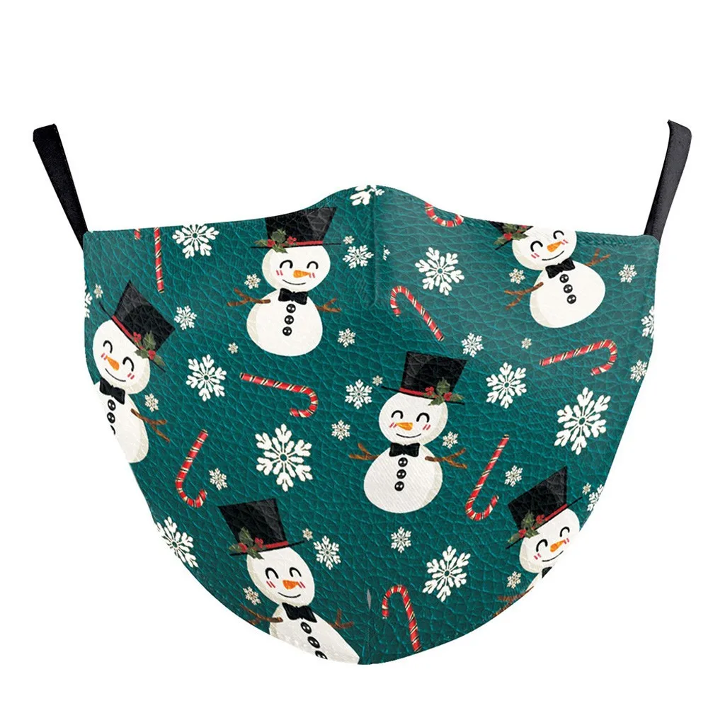 

2020 New Face mask Fashion Christmas Printed Mask Washable Dustproof Men Women Soft Face Mask mondkapjes herbruikbaar A50