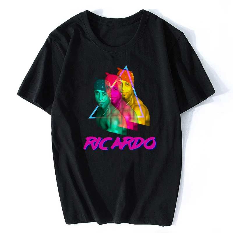 Ricardo Milos Эстетическая RGB Футболка мужская Vaporwave хлопковая классная Винтажная
