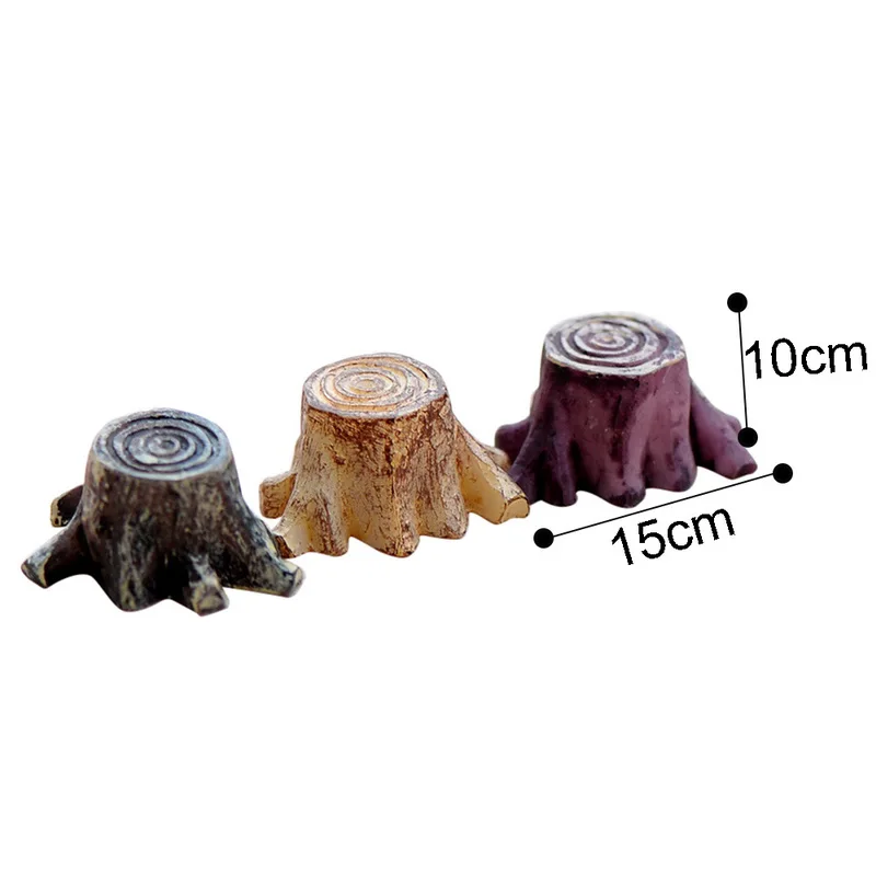 1PC Creative Miniature Landscape Ornaments Ecological Technology Bottl Tree Stump Decor Small Resin | Дом и сад