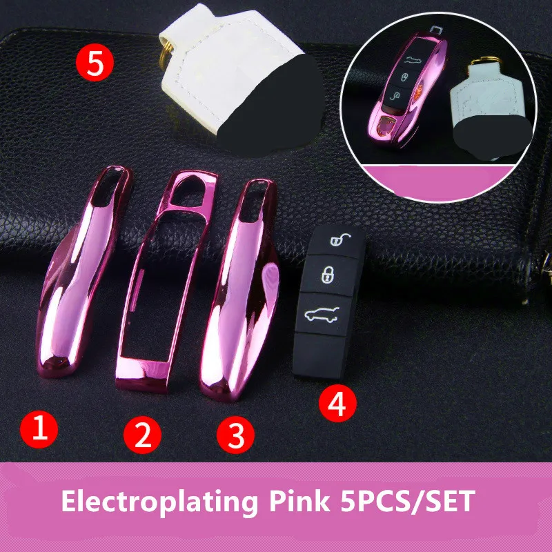 5 шт. Автомобильный Дистанционный ключ чехол кейс для брелока набор Porsche Panamera Spyder