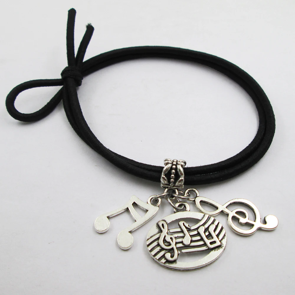 

Music Lover Theme Charm Elastic Hair Bands Ponytail Hair Accessories For Hair And Hand Unisex All Age Birthday Gift