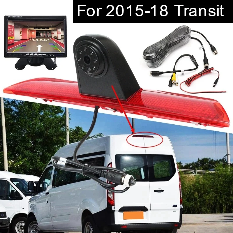 

HD Car Rear View Camera Brake Light Reverse Backup Parking Night Vision Waterproof Monitor for Ford Transit 2015 - 2018