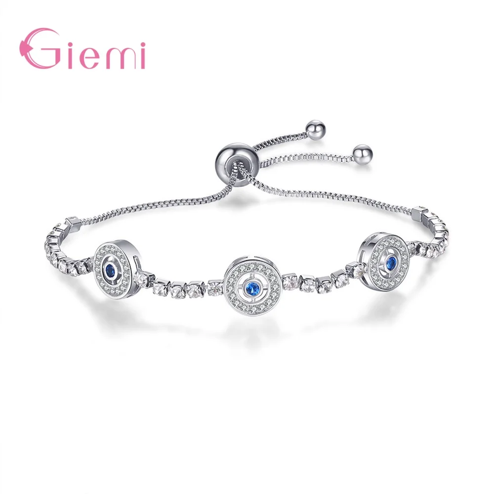 Женский браслет с подвеской в виде капли воды/сердца/змеи из стерлингового