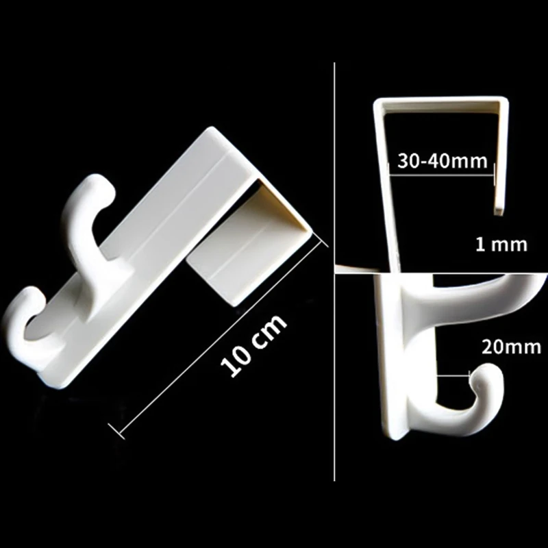 

1pcs Plastic Home Storage Organization Hooks Rails Bedroom Door Hanger Clothes Hanging Rack Holder Hooks For Bags Random Color