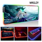 MRGLZY Genshin Impact XIAO светодиодная подсветка RGB игровые аксессуары многоразмерный большой коврик для мыши в стиле аниме Настольный коврик для клавиатуры ноутбука