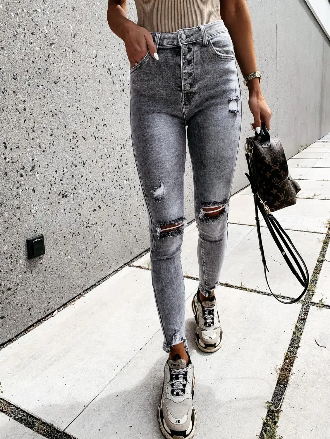 

Vintage Ladies Jeans High Waist Jeans Women's Denim Pencil Pants Hot Sale Jeans Women's Slim Jeans Women's Hole Jeans Worn jeans