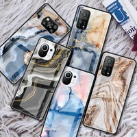 marble art glass phone case for xiaomi redmi note 9s 8 9 8t 7 9c capa for mi 10t pro 9t 10 lite tempered cover