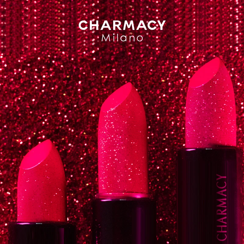 

CHARMACY Diamond Metallic Lipstick Shimmer Velvet Matte Lipsticks Nonstick Long Lasting Waterproof Red Lip Sticks Lip Cosmetics
