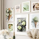 Зеленое Мороженое авокадо яйцо конус цитаты постер и печать на холсте картина на стену в скандинавском стиле картины для декора гостиной