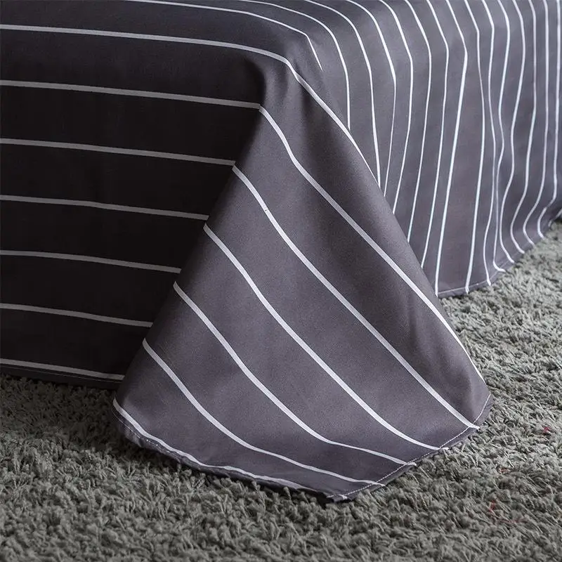 Комплект постельного белья в полоску с изображением оленя 3/4 шт. | Дом и сад