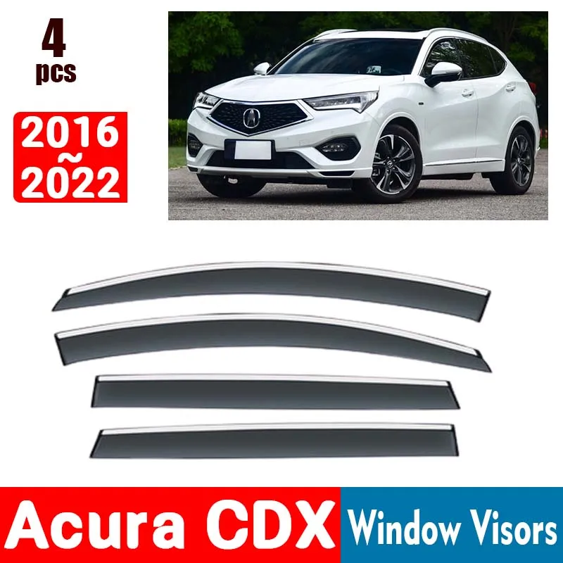FOR Acura CDX 2016-2022 Window Visors Rain Guard Windows Rain Cover Deflector Awning Shield Vent Guard Shade Cover Trim