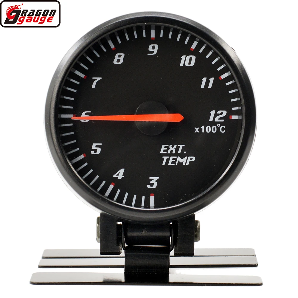 Датчик температуры выхлопных газов Dragon 60 мм с черной панелью измеритель для