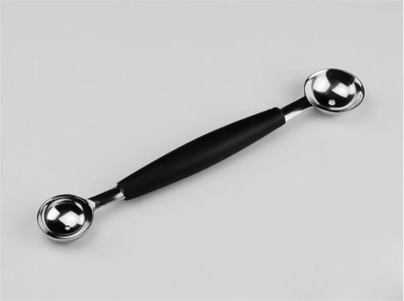 Лидер продаж двойная двухсторонняя ложка из нержавеющей стали с шариком в форме