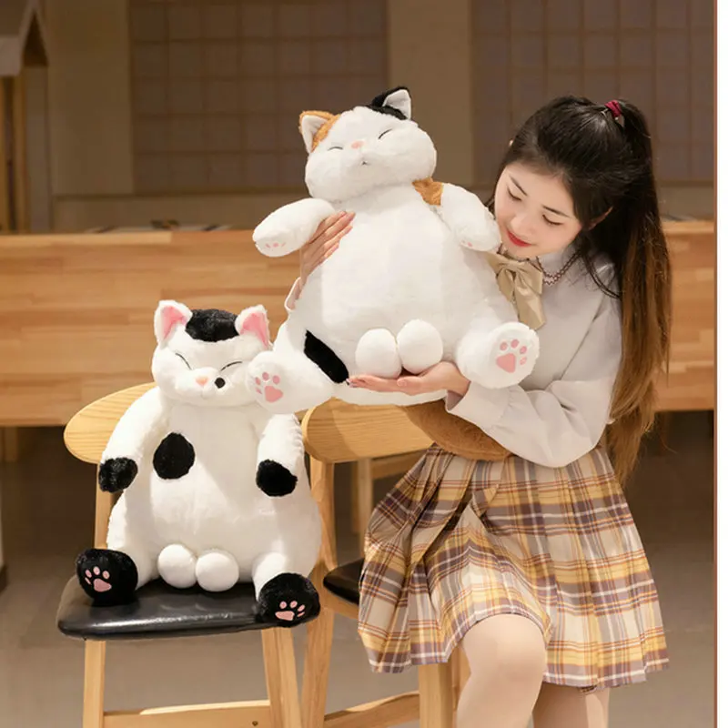 Фото 35/45 см Kawaii плюшевые игрушки для толстых кошек, мягкие милые куклы для ленивых кошек, подарочная кукла, милые игрушки в виде животных, украшение для дома, мягкие подушки №2