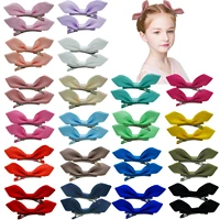 40pcs mini bunny rabbit ears hair bows ties alligator clips for baby girls toddlers and kids