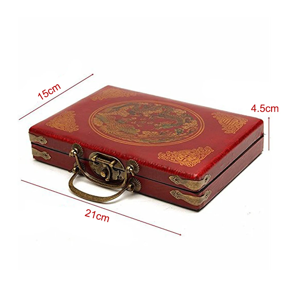 Портативный Китайский античный набор настольных игр для Маджонга путешествий на