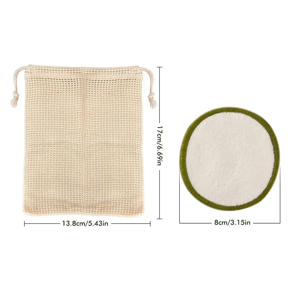 

16PCS Reusable Makeup Remover Pads with Washable Laundry Bag and Storage Box Cotton Pads for Lotion Foundation Lipstick