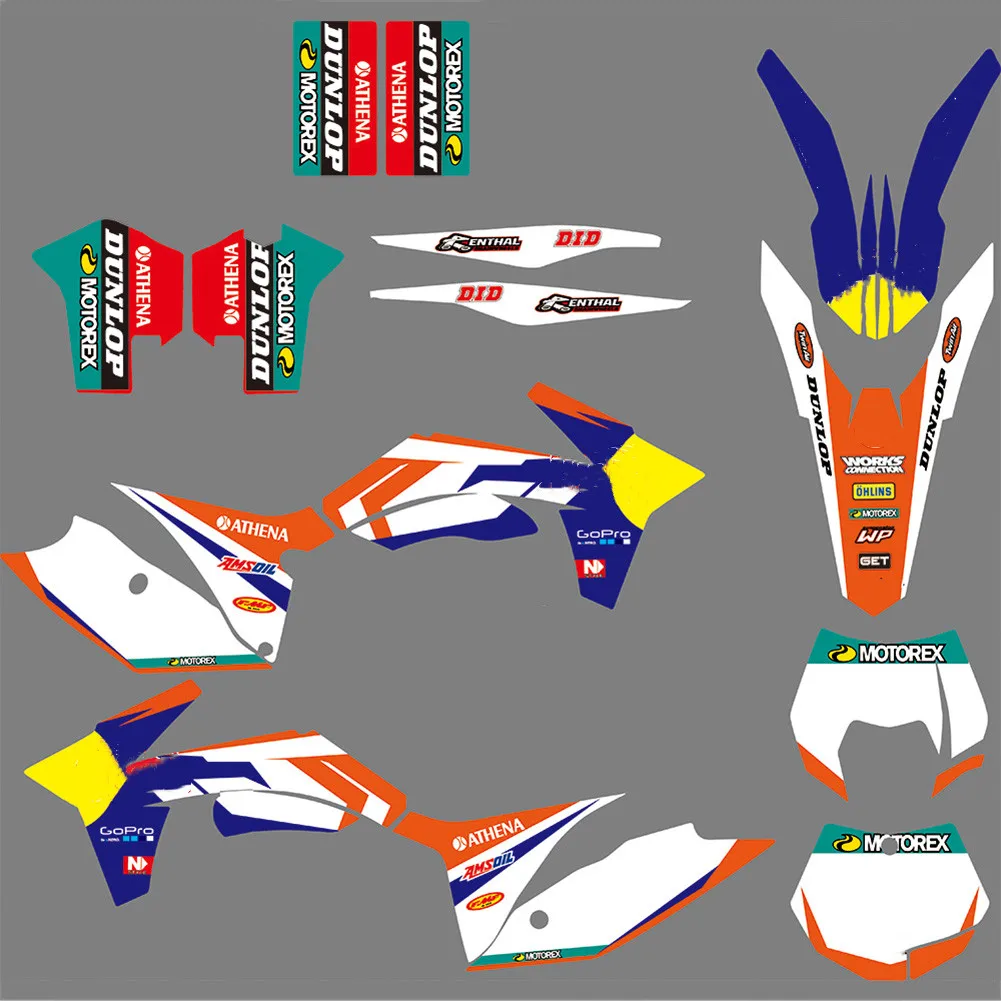 Полный набор наклеек графические наклейки Наборы фонов для KTM 125 200 250 300 350 450 SX SXF 500