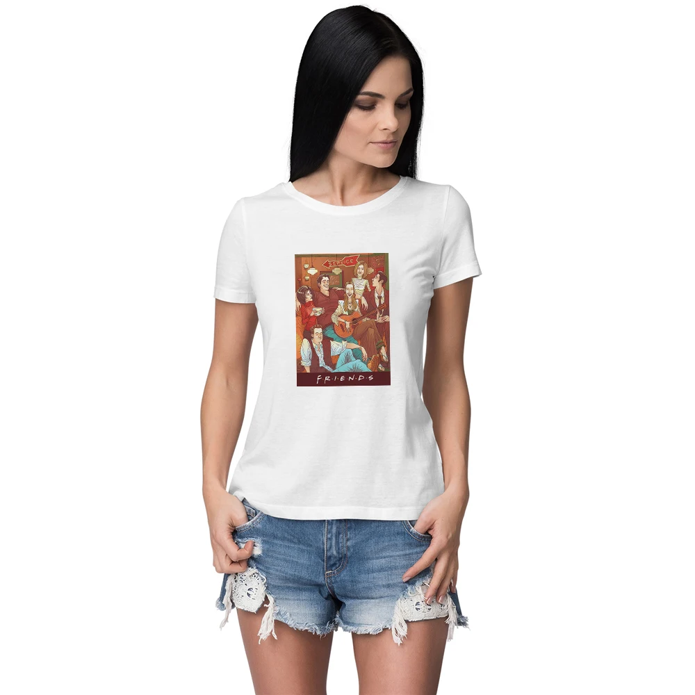 

Funny T-shirts for Women Tv Series Friends Tops Female Tee Popular Comedy Printed Tshirt 2021 New Series Bff Sister shirts