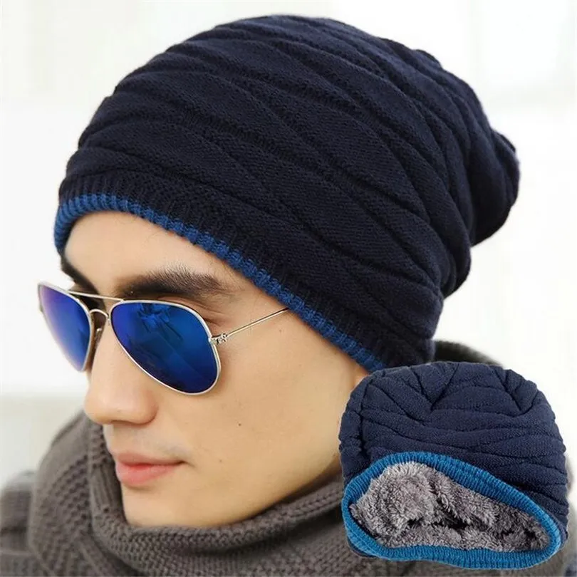 Шапка бини LJCUIYAO для мужчин и женщин теплая шапка двойные вельветовые кепки