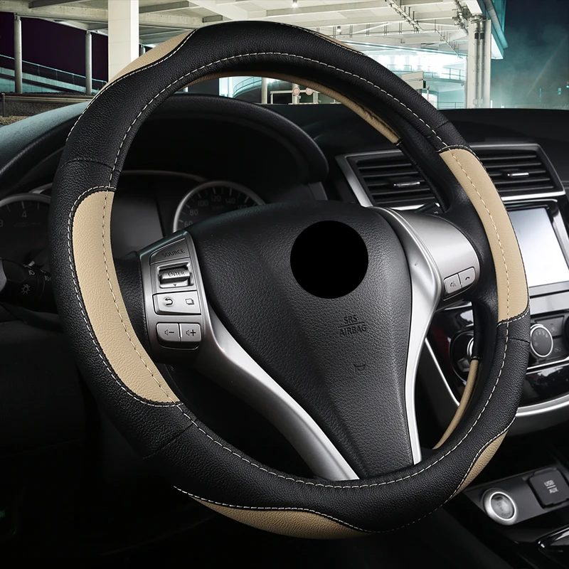 Чехол рулевого колеса автомобиля DERMAY для Nissan Versa Almera Primera Tiida Terrano Qashqai J10 350z патруль