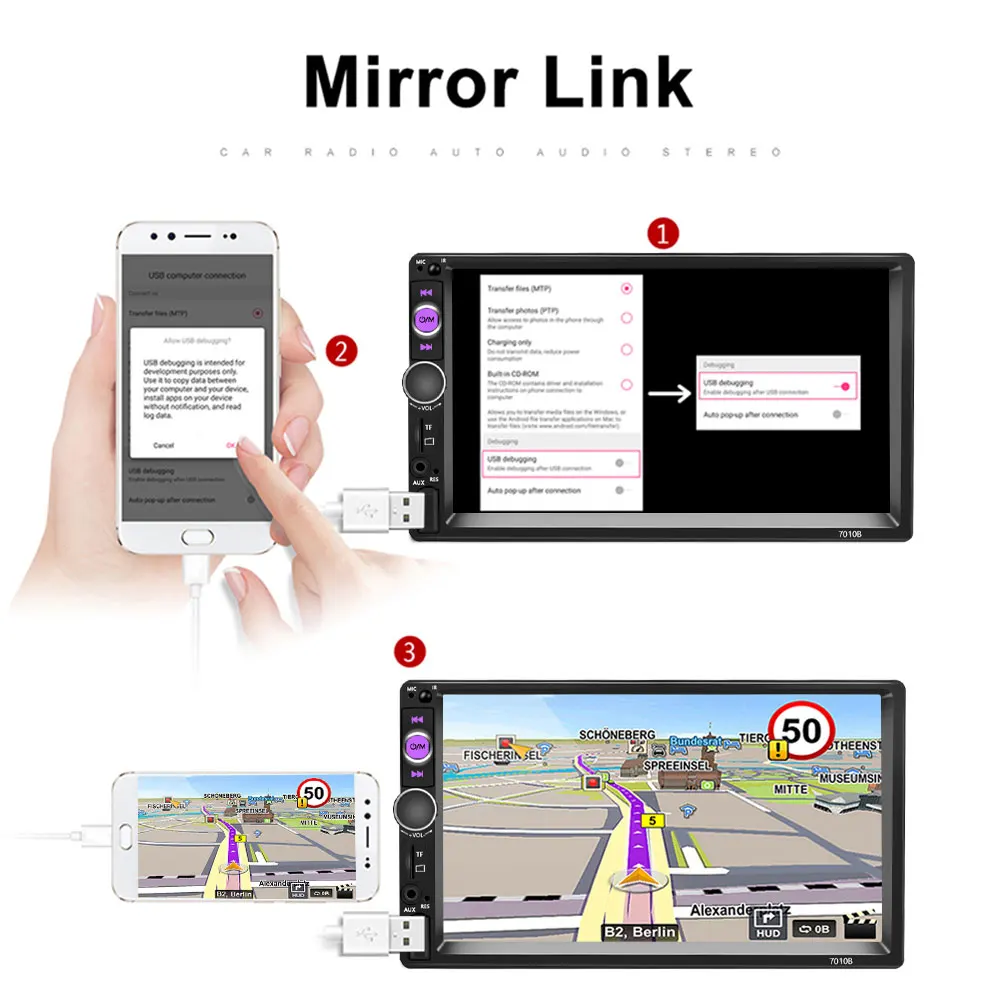 podofo android 2 din car radio ram 2gb rom 32gb android 7 2din car radio autoradio gps multimedia player for ford vw golf free global shipping