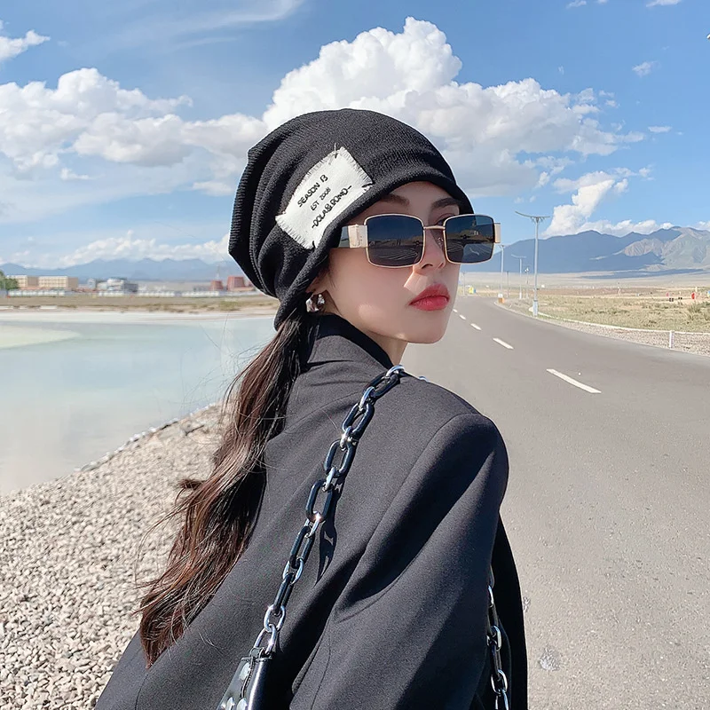 Женские корейские осенне-зимние облегающие шапки вязаная шапка женская модная