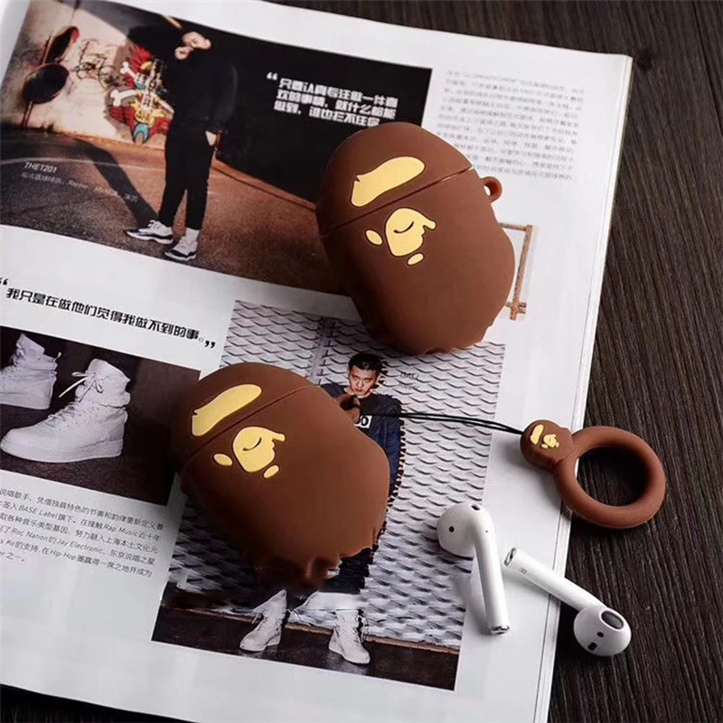 

Luxury Fashion Silicone Wireless Bluetooth Earphone Case For Airpods 1/2 Charging Box 3D Earphone Protective Cover For Airpods