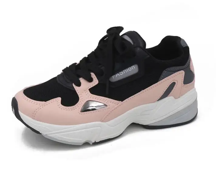 Женские удобные кроссовки розовые на платформе женские туфли танкетке zapatos De Mujer