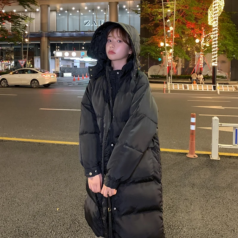 Пальто женское зимнее с капюшоном на хлопковой подкладке молнии | Женская одежда