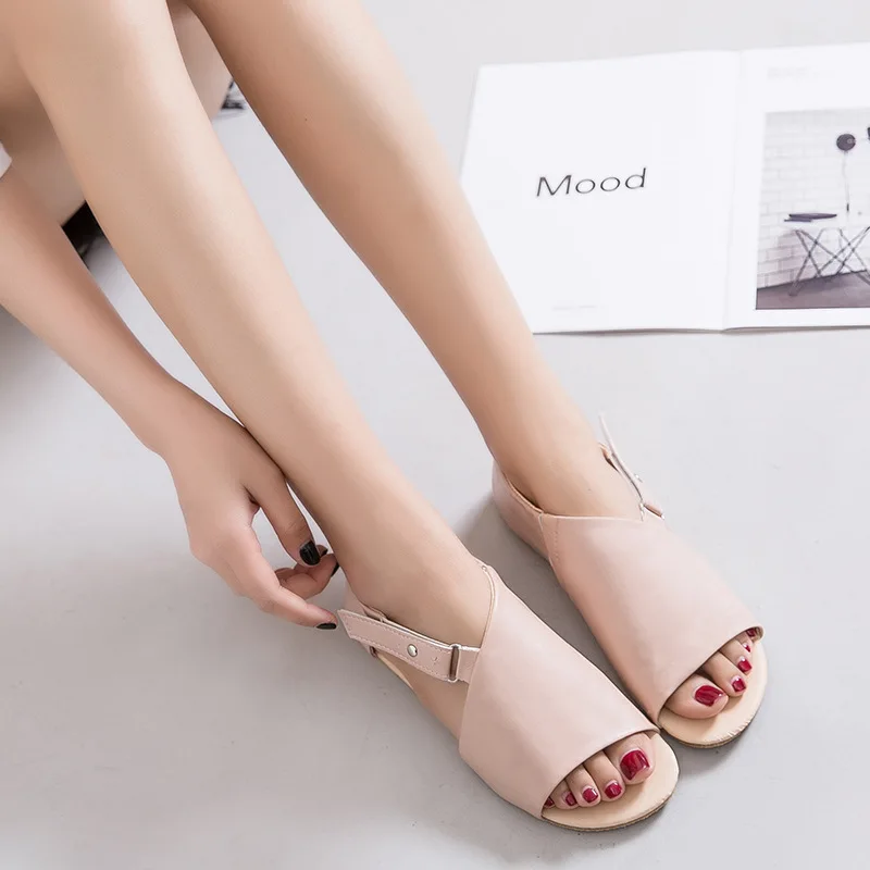 

Nicole Curran 2021 Summer New Women's Sandals Beach Shoes Ballet Flats Slope Heel Shoes