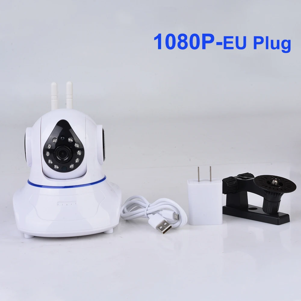 EU-1080P Ip-камера, детская камера для домашней безопасности, двухсторонняя аудио HD 720 P, беспроводная мини-камера ночного видения, CCTV, WiFi камера, детский монитор - Цвет: EU-1080P