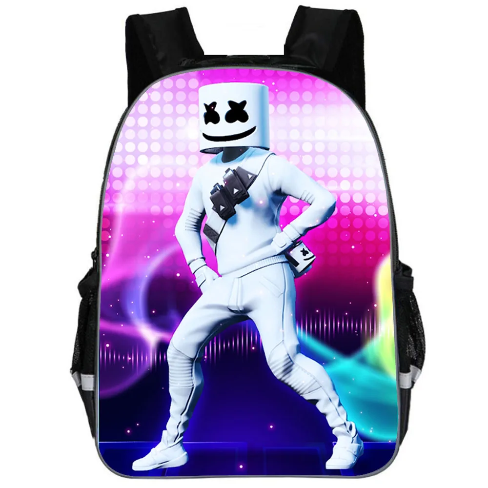 school bag 1 pcs Школьный рюкзак для детей Marshmello сумка Молодежный большой школьный рюкзак для мальчиков/девочек Детский Рюкзак Bookbag - Цвет: school bag 1 pcs