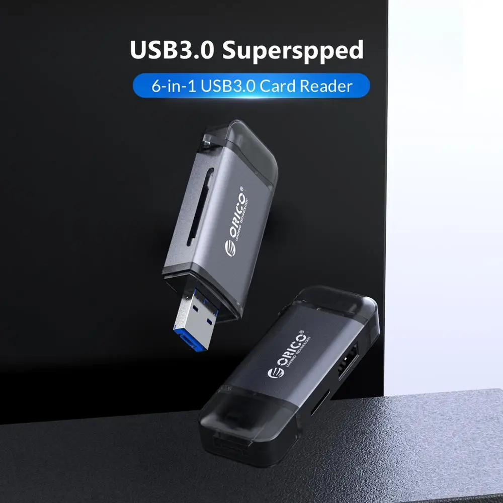 ORICO 6 in 1 Card Reader USB 3.0 2.0 Type C to SD TF Adapter Smart Memory OTG Cardreader for Laptop | Компьютеры и офис