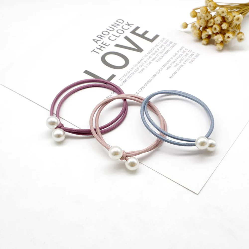 Резинки для волос женские 5 см 1 шт. с жемчугом эластичные повязка девочек |