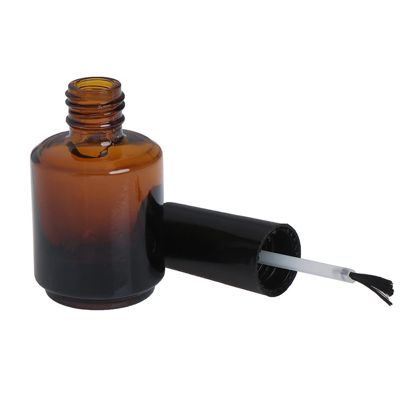 Бутылочка для лака ногтей пустая с крышкой и щеткой Косметическая емкость