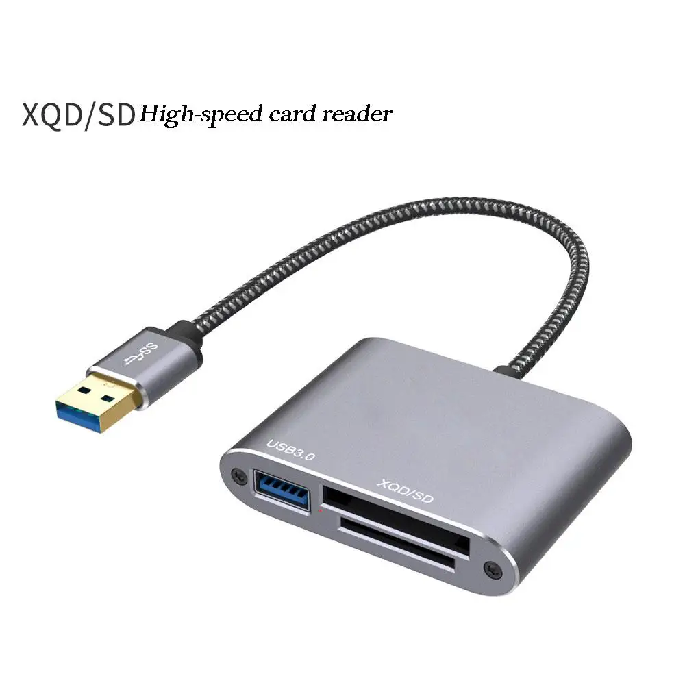

Card Reader Multi-function High-speed 3-in-1 USB3.0 to USB3.0 Card Reader