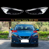 front car headlamp auto light case transparent lampshade lamp shell headlight lens glass cover for nissan lannia 20162020