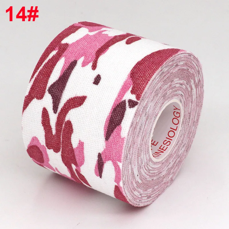 Pink camouflage 5 Размер кинезиологическая лента Атлетическая лента эластопласт Спорт восстановление обвязки тренажерный зал водонепроницаемый теннис мышцы боли бинт - Цвет: Pink camouflage