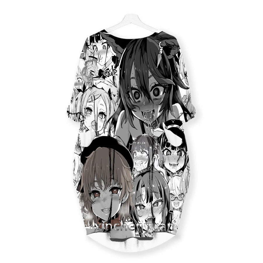 Xinchenyuan новые модные платья аниме Ahegao с 3D принтом Повседневное платье средней