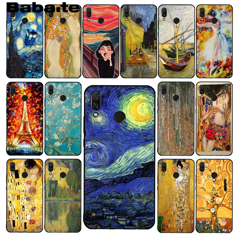 Babaite Kiss Gustav Klimt Ван Гог Звездная ночь звезда чехол для телефона для Xiaomi Redmi8 4X 6A S2 Go Redmi 5 5Plus Note4 5 7 Note8Pro