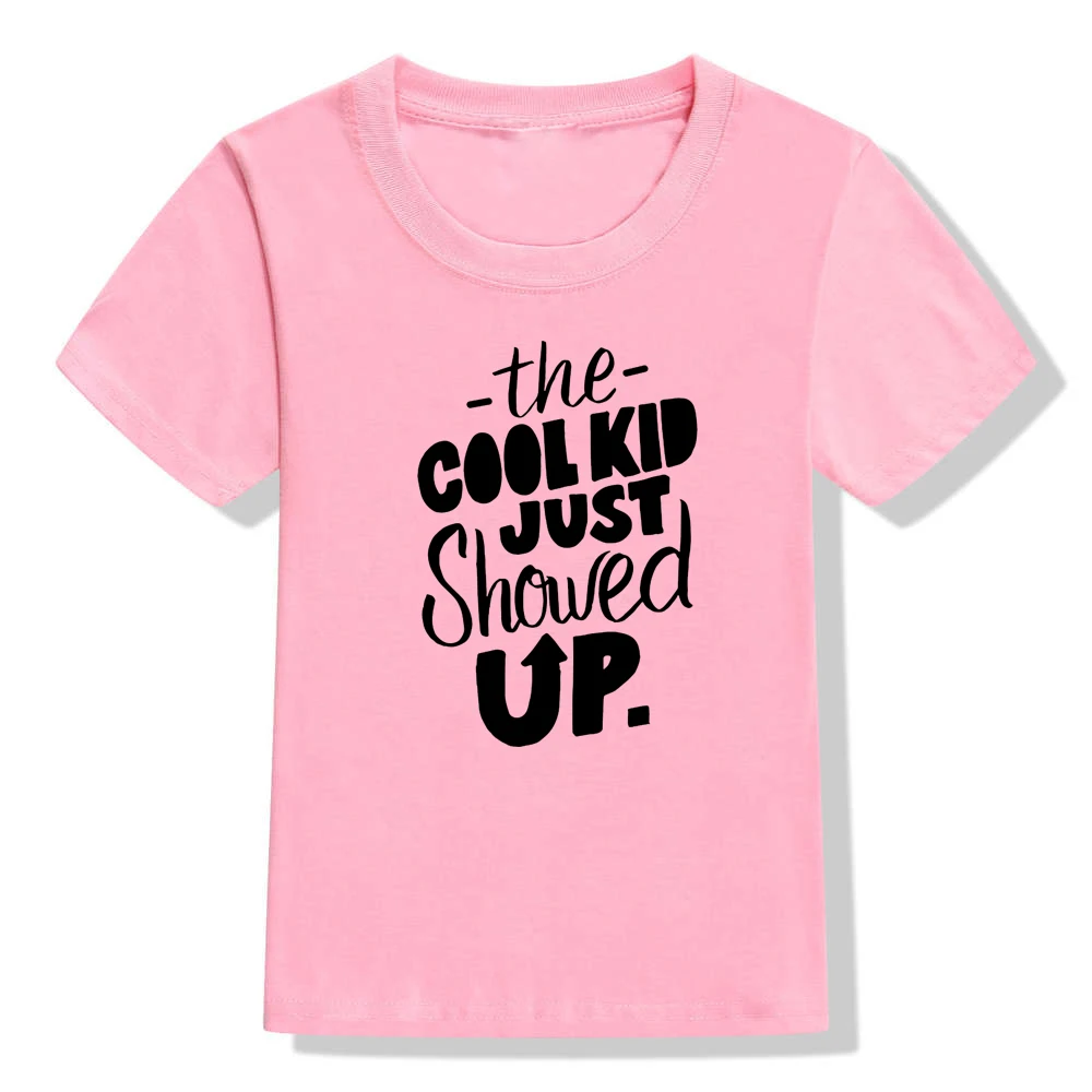 Camiseta con estampado de letras para ni&ntilde;os y ni&ntilde;as, ropa de manga corta, a la moda, de verano-3