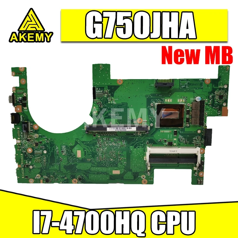 Akemy G750JH материнская плата I7 4700HQ CPU для For Asus G750J ноутбука 100% протестированная