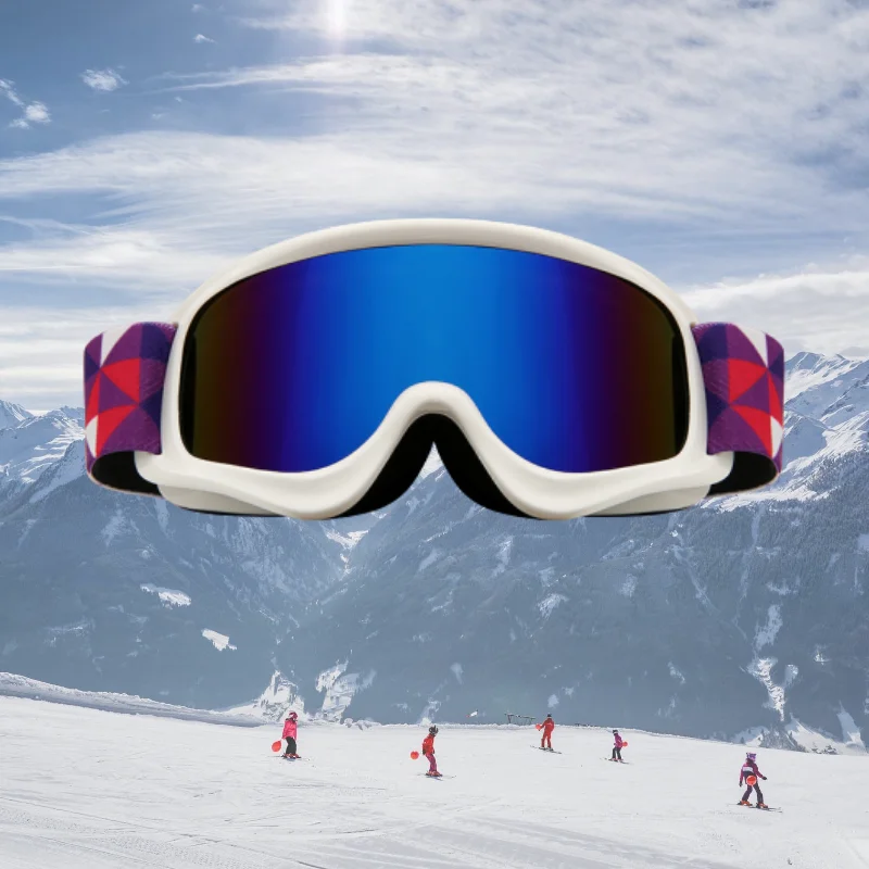 Магнитные лыжные очки незапотевающие большие сферические для сноуборда